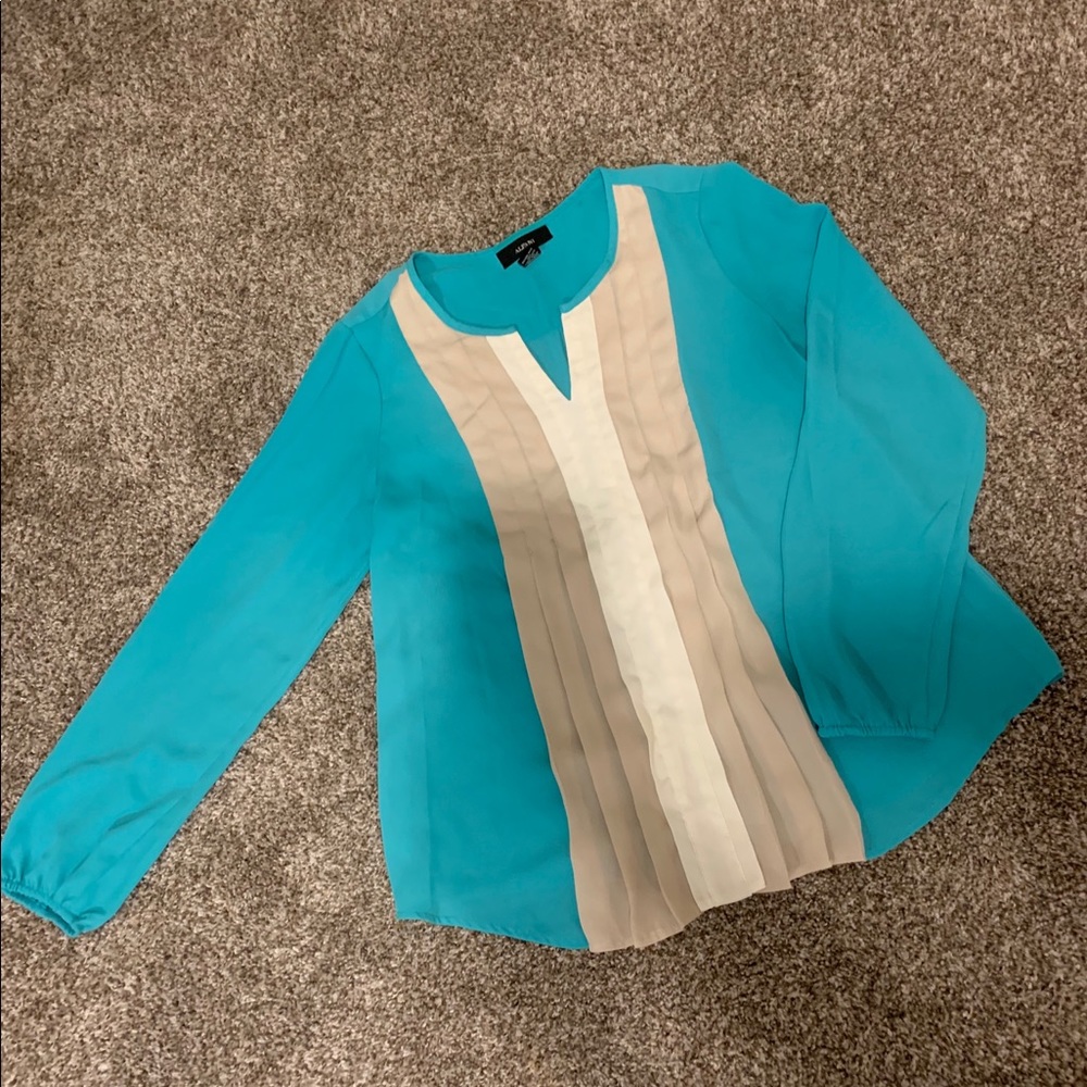 Alfani pleated blouse women’s size small